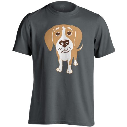 GombSzem beagle-ös férfi póló (szénszürke)