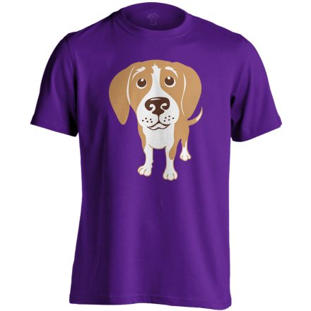 GombSzem beagle-ös férfi póló (lila)