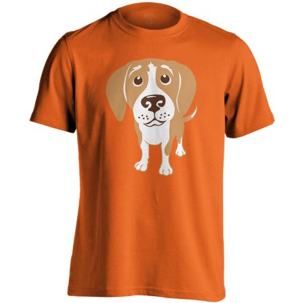 GombSzem beagle-ös férfi póló (narancssárga)