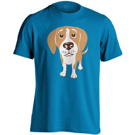 GombSzem beagle-ös férfi póló (zafírkék)