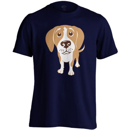 GombSzem beagle-ös férfi póló (tengerészkék)