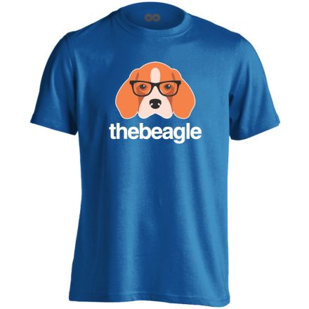 KeretesEb beagle-ös férfi póló (kék)