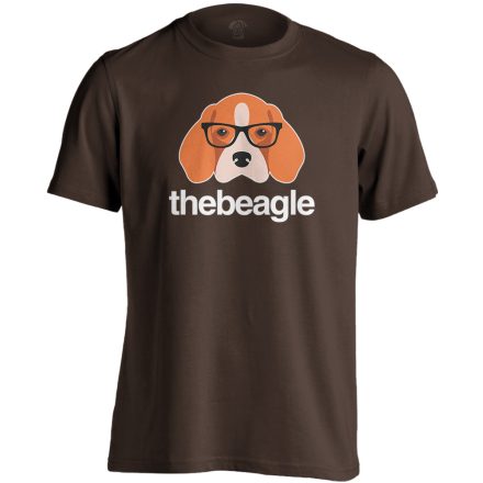 KeretesEb beagle-ös férfi póló (csokoládébarna)
