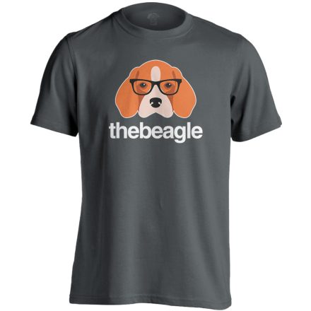 KeretesEb beagle-ös férfi póló (szénszürke)