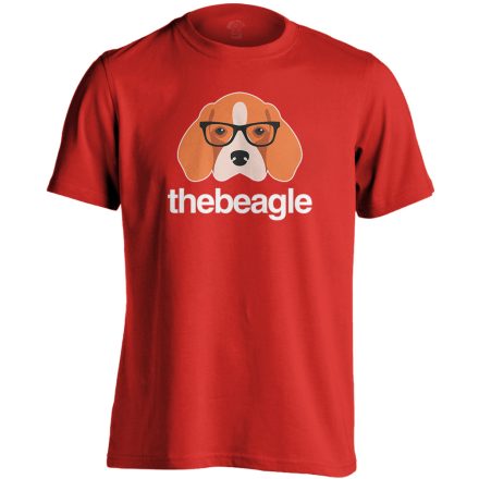 KeretesEb beagle-ös férfi póló (piros)