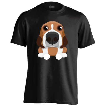 Zukker beagle-ös férfi póló (fekete)