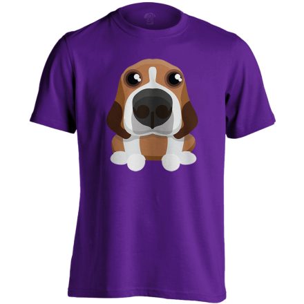Zukker beagle-ös férfi póló (lila)
