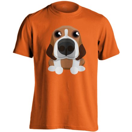 Zukker beagle-ös férfi póló (narancssárga)