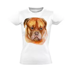 NemÉnVótam bordeaux-i dogos női póló (fehér)