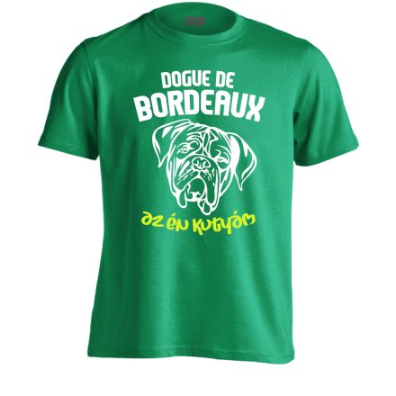 Bûsqueségem bordeaux-i dogos férfi póló (zöld)