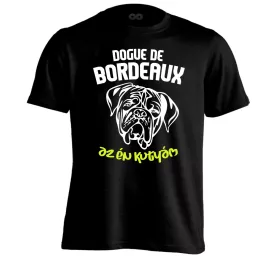 Bûsqueségem bordeaux-i dogos férfi póló (fekete)