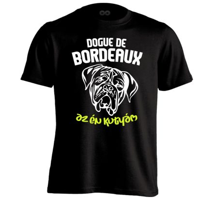 Bûsqueségem bordeaux-i dogos férfi póló (fekete)
