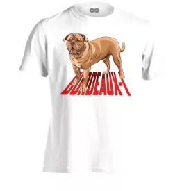 Hutch bordeaux-i dogos férfi póló (fehér)