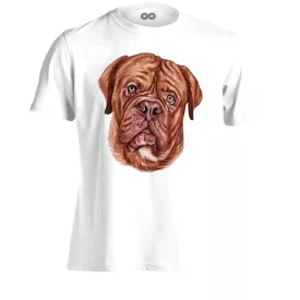 ŐszinteRáncok bordeaux-i dogos férfi póló (fehér)