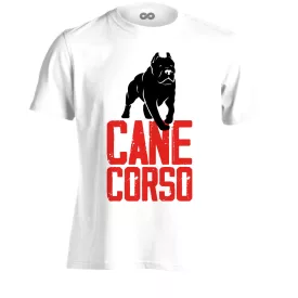 RendŐr cane corsós férfi póló (fehér)