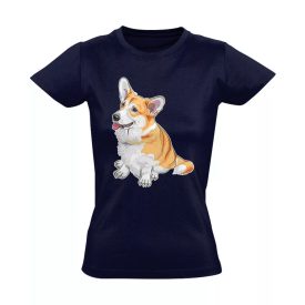   SzőrBogyó corgis női póló (tengerészkék) akciós póló - 2XL