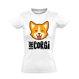 CórosImádat corgis női póló (fehér)