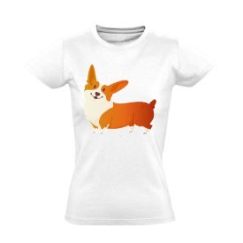 FülesVirsli corgis női póló (fehér)