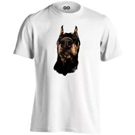 HolACica? dobermanos férfi póló (fehér)