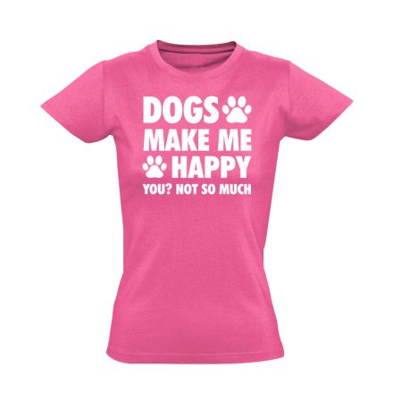 Kutya > ember kutyás női póló (rózsaszín)