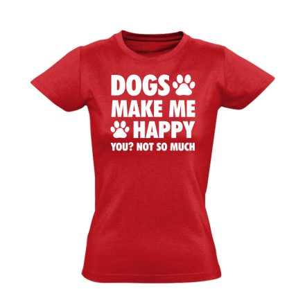 Kutya > ember kutyás női póló (piros)