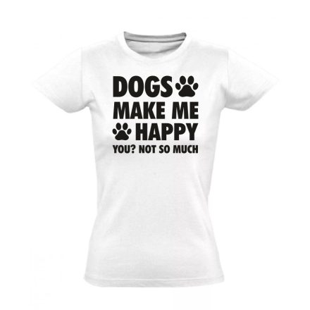 Kutya > ember kutyás női póló (fehér)