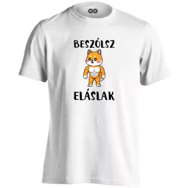 A shi(r)ba ásó kutyás férfi póló (fehér)