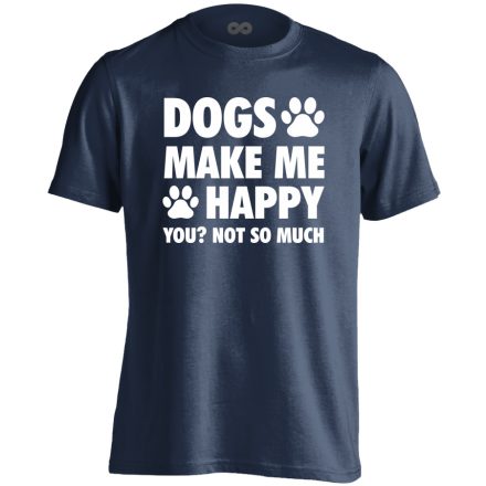 Kutya > ember kutyás férfi póló (tengerészkék)