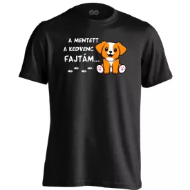 A mentett a kedvenc kutyás férfi póló (fekete)