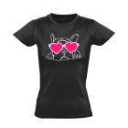 BullLove francia bulldogos női póló (fekete)