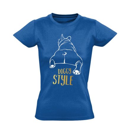 KutyaPóz francia bulldogos női póló (kék)