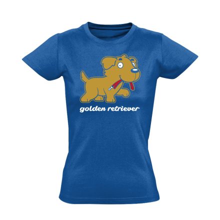 Goldie golden retrieveres női póló (kék)