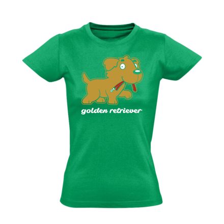 Goldie golden retrieveres női póló (zöld)