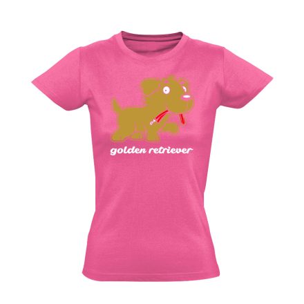 Goldie golden retrieveres női póló (rózsaszín)