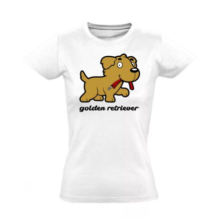 Goldie golden retrieveres női póló (fehér)
