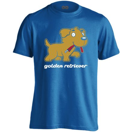 Goldie golden retrieveres férfi póló (kék)