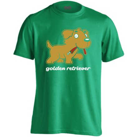 Goldie golden retrieveres férfi póló (zöld)