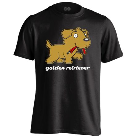 Goldie golden retrieveres férfi póló (fekete)