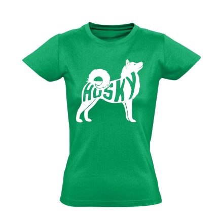 Büszky husky-s női póló (zöld)