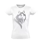 Pillantás husky-s női póló (fehér)