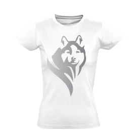 Pillantás husky-s női póló (fehér)