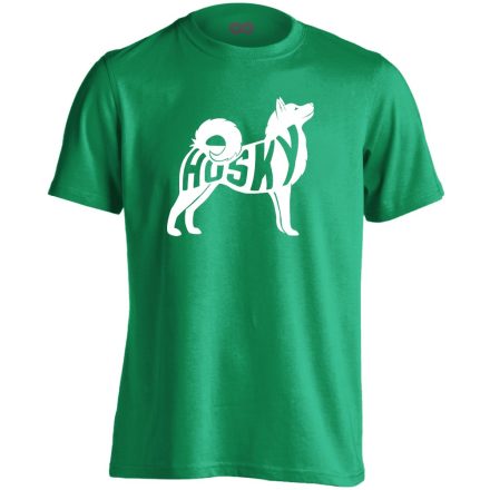 Büszky husky-s férfi póló (zöld)