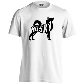 Büszky husky-s férfi póló (fehér)