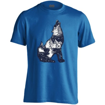 HoldraHú husky-s férfi póló (kék)