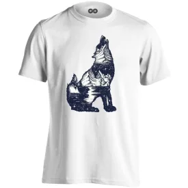HoldraHú husky-s férfi póló (fehér)