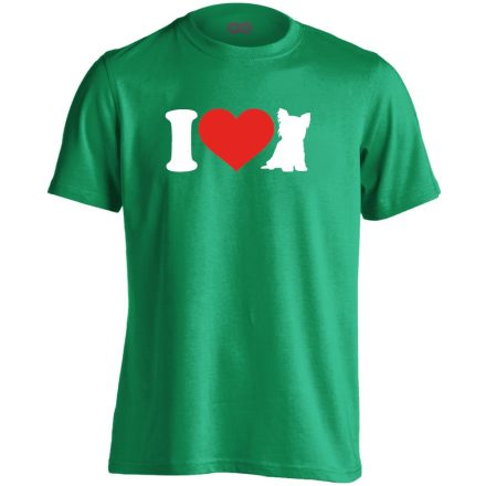 YorkieSzív yorkshire terrieres férfi póló (zöld)