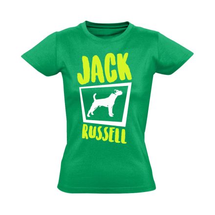 Dzsekk jack russelles női póló (zöld)