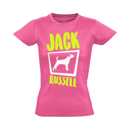 Dzsekk jack russelles női póló (rózsaszín)