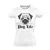 PugLife mopszos női póló (fehér)