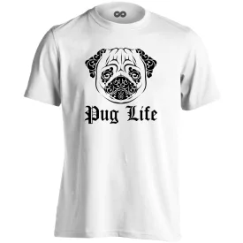 PugLife mopszos férfi póló (fehér)